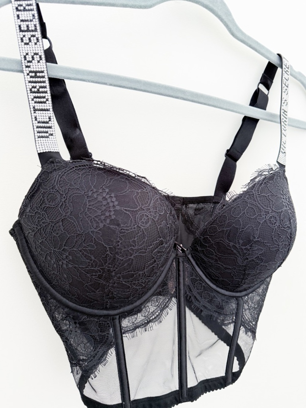 Victoria’s Secret Shine Strap Lace Bustier size 34D